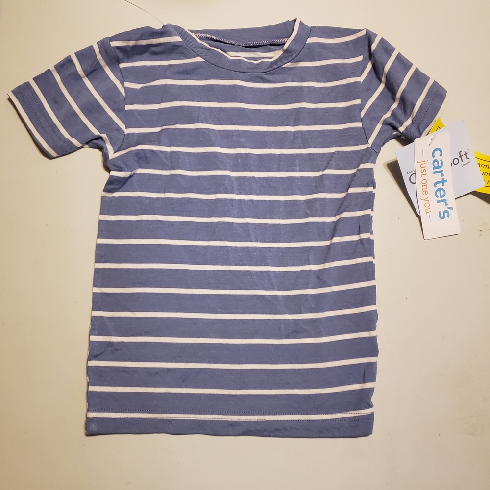 Carter's Blue and White Striped Pajama Set - Picture 2 of 6
